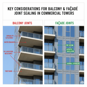 Key Considerations for Balcony & Façade Joint Sealing in Commercial Towers